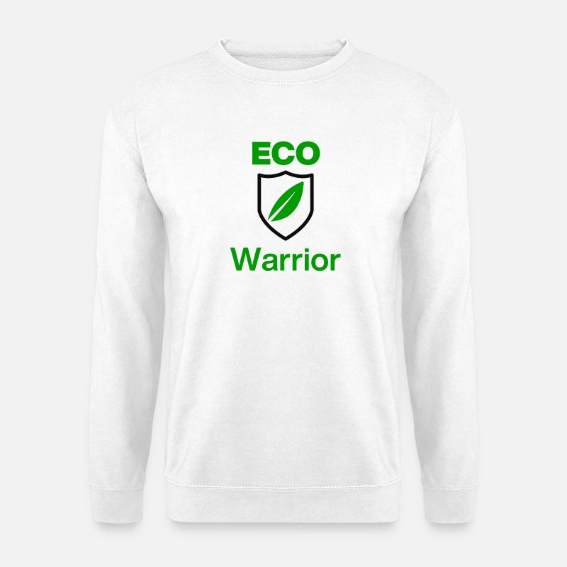 ECO Warrior. Green Mindset, Ökologiee first - Unisex Pullover - Weiß