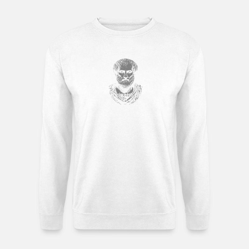 Aristoteles-Armut löst Revolutionen aus - Unisex Pullover - Weiß