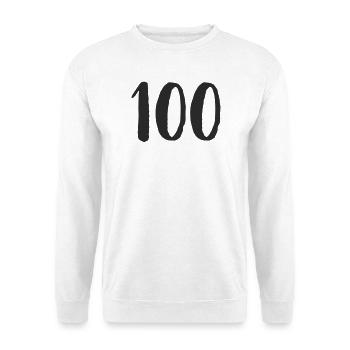 100 dessinés à la main - Sweat-shirt Unisexe - blanc - Devant