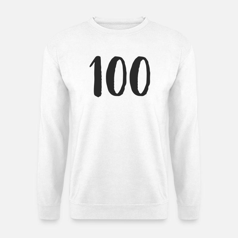 100 Handgezeichnet - Unisex Pullover - Weiß