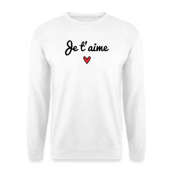 LIEBE. ICH LIEBE DICH. HERZ. ALLES GUTE ZUM GEBURTSTAG. - Unisex Pullover - Weiß - Vorne