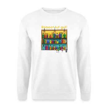 Reboot Barpalette: Bunte Spirituosen - Unisex Pullover - Weiß - Vorne