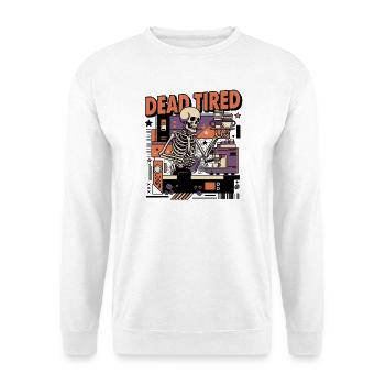 Dead tired coffee skeleton kitchen setting - Unisex Sweatshirt - white - Front