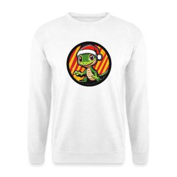 Christmas Gecko Cartoon - Unisex Sweatshirt - white - Front