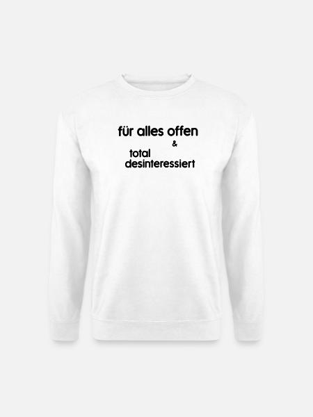 Desinteressiert - Unisex Pullover - Weiß