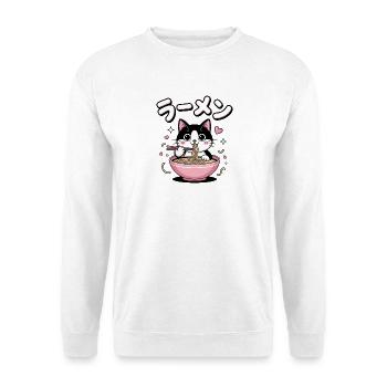 Ramen Cat - Food Lover Design - Unisex Sweatshirt - white - Front