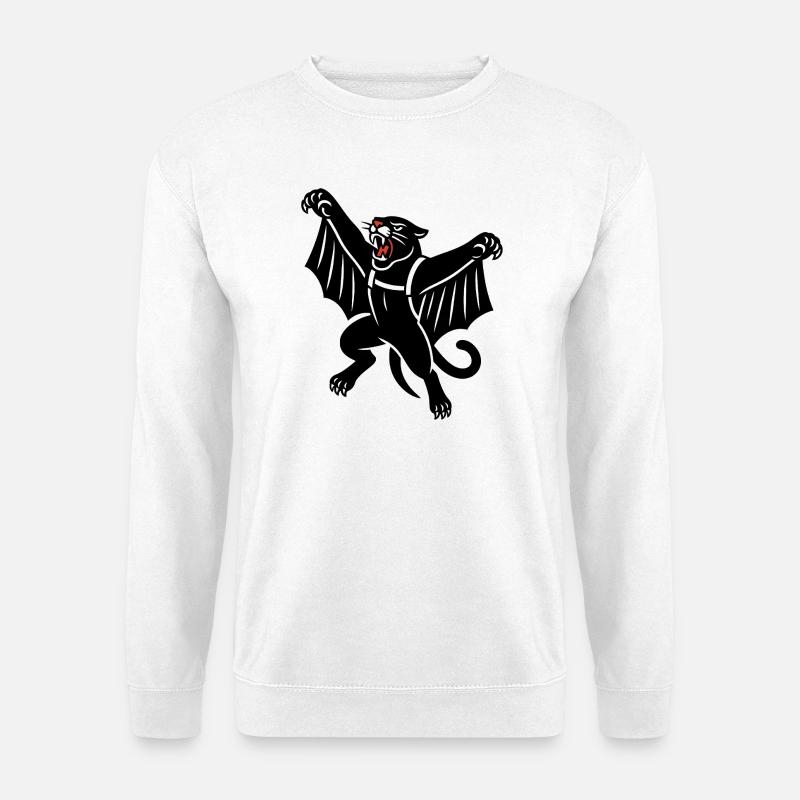 Dunkler Fledermausdämon Graphik - Unisex Pullover - Weiß