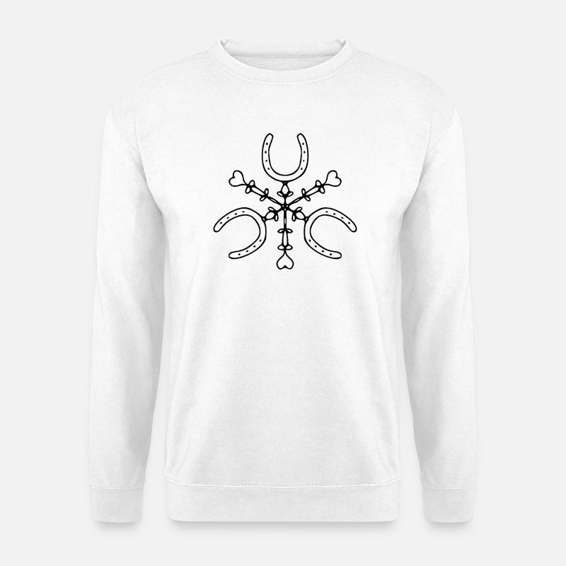 Hufeisen-Muster - Unisex Pullover - Weiß