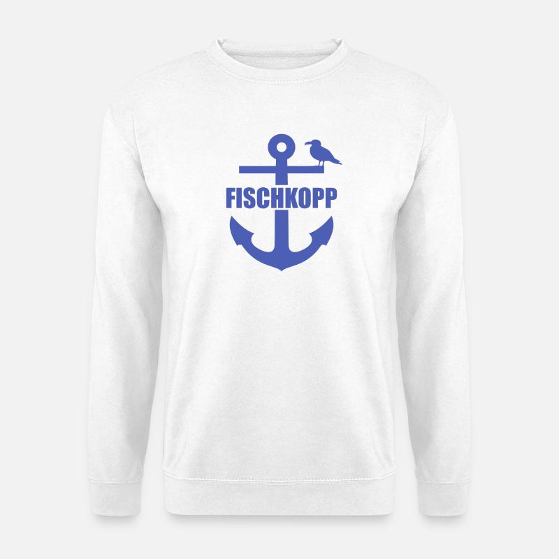 Fischkopp, Anker - Unisex Pullover - Weiß