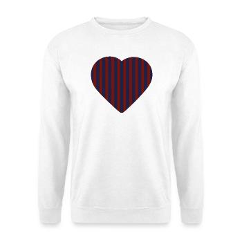 Cœur Rouge-Bleu - Sweat-shirt Unisexe - blanc - Devant