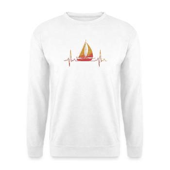Cœur de la navigation au coucher du soleil - Sweat-shirt Unisexe - blanc - Devant