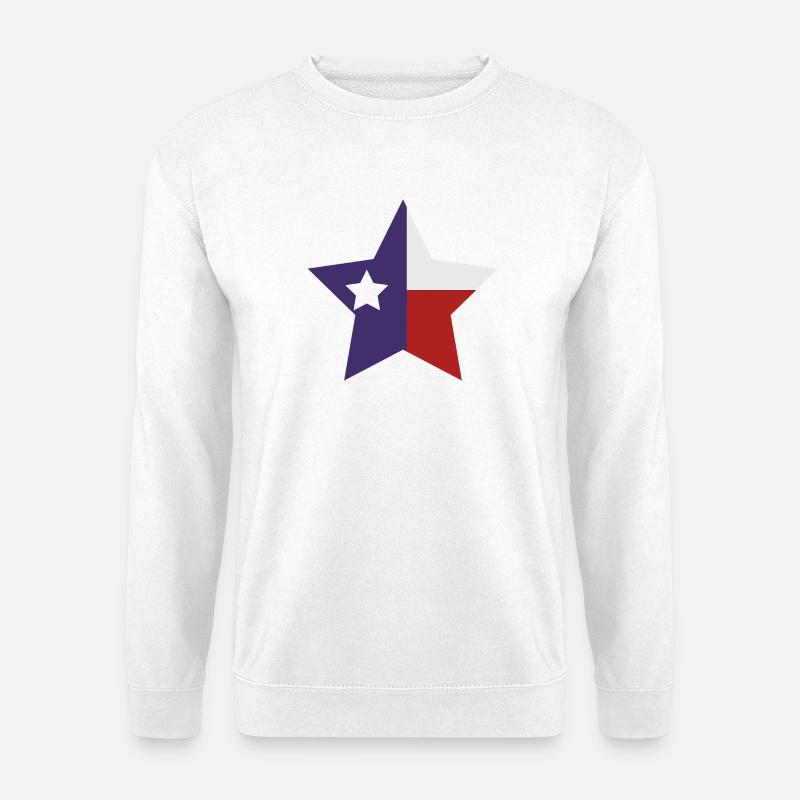 Texas Star Flagge - Unisex Pullover - Weiß