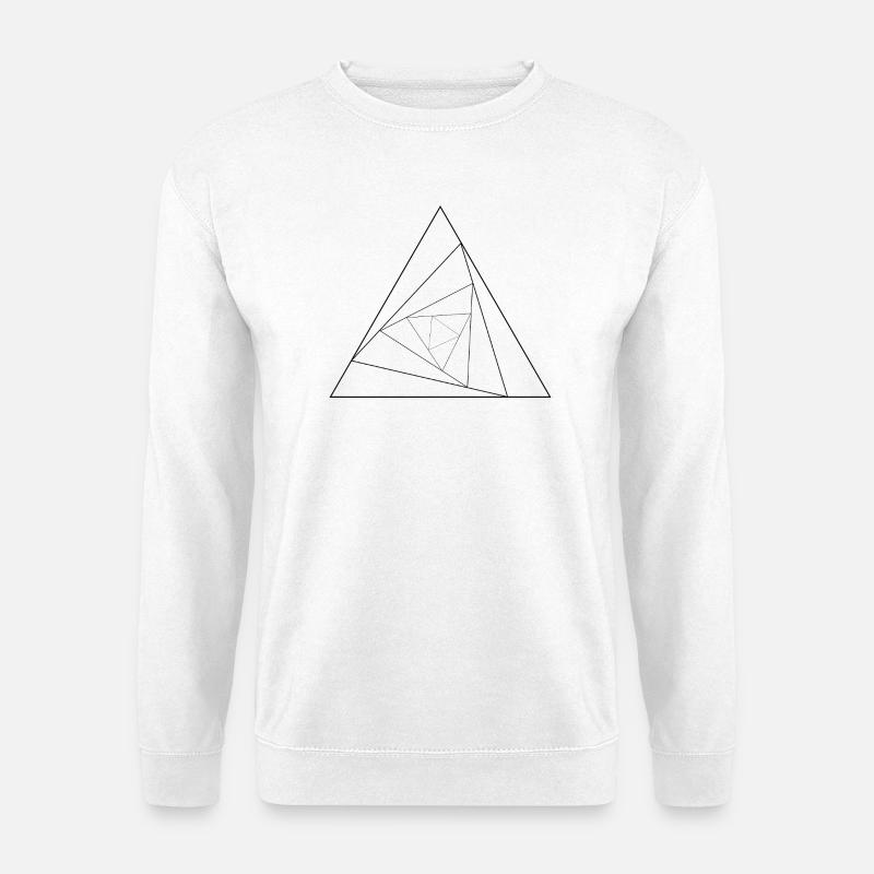 Dreieckiges Dreieck - Unisex Pullover - Weiß
