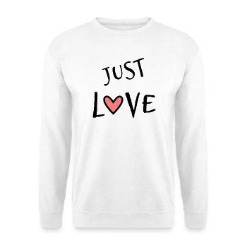 NUR LIEBE. LIEBE. ICH LIEBE DICH. HERZ. ALLES GUTE ZUM GEBURTSTAG. - Unisex Pullover - Weiß - Vorne