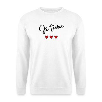 NUR LIEBE. LIEBE. ICH LIEBE DICH. HERZ. ALLES GUTE ZUM GEBURTSTAG. - Unisex Pullover - Weiß - Vorne