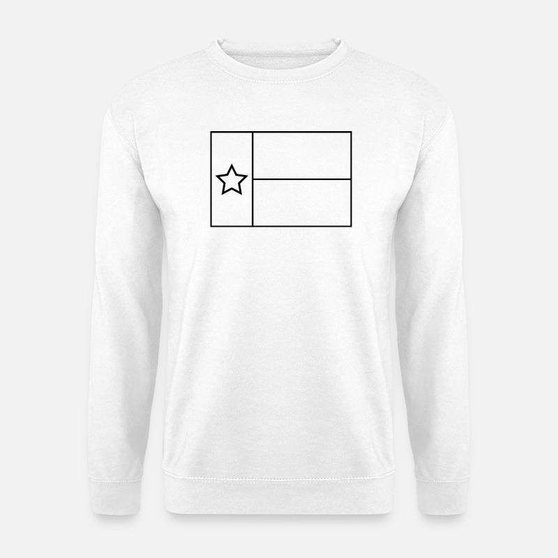 Umriss der texanischen Flagge - Unisex Pullover - Weiß