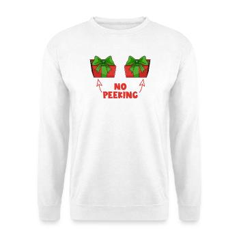 Don't look! Naughty Christmas present! Watch - Unisex Sweatshirt - white - Front