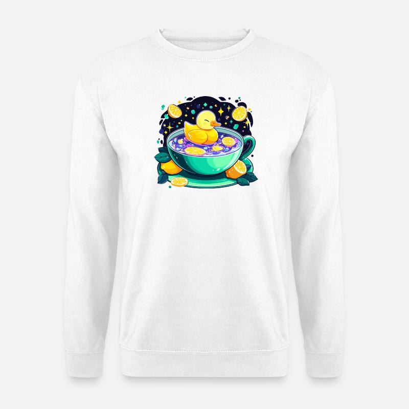 Zitrus-Ducky im Tee-Schaum - Unisex Pullover - Weiß