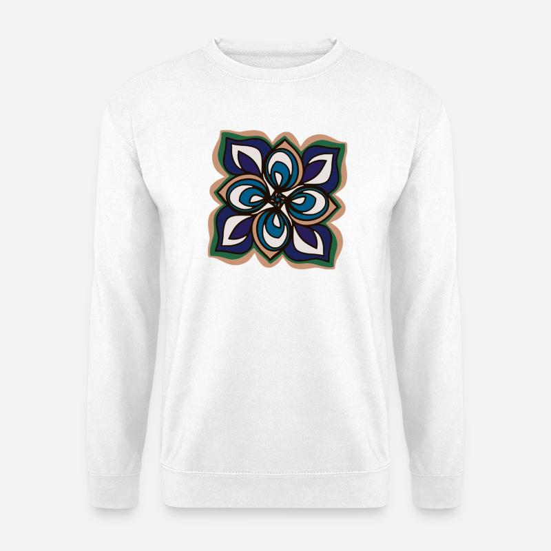 Windrad Mandala - Unisex Pullover - Weiß