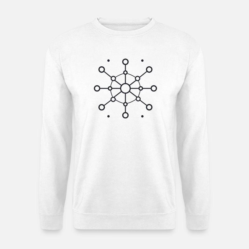 Central Network Star Pattern - Unisex Sweatshirt - white
