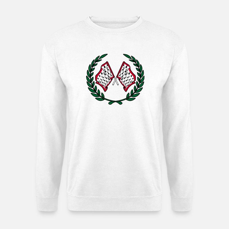 Limousin-Flaggen-Lorbeerkranz - Unisex Pullover - Weiß