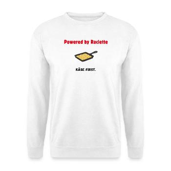 Raclette Love - Fromage d’abord - propulsé par Raclette - Sweat-shirt Unisexe - blanc - Devant