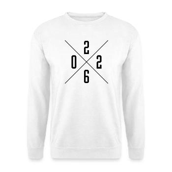 2026 Jahr - Unisex Pullover - Weiß - Vorne