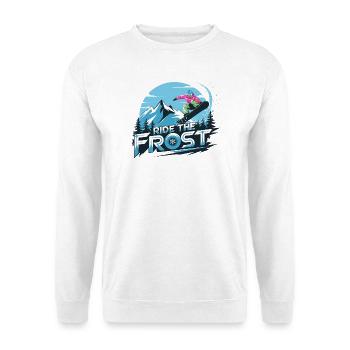  Ride The Frost Snowboard Motiv Für Snowboarder - Unisex Pullover - Weiß - Vorne