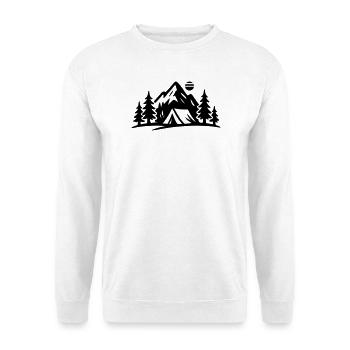 Icône extérieure du paysage de tentes - Sweat-shirt Unisexe - blanc - Devant