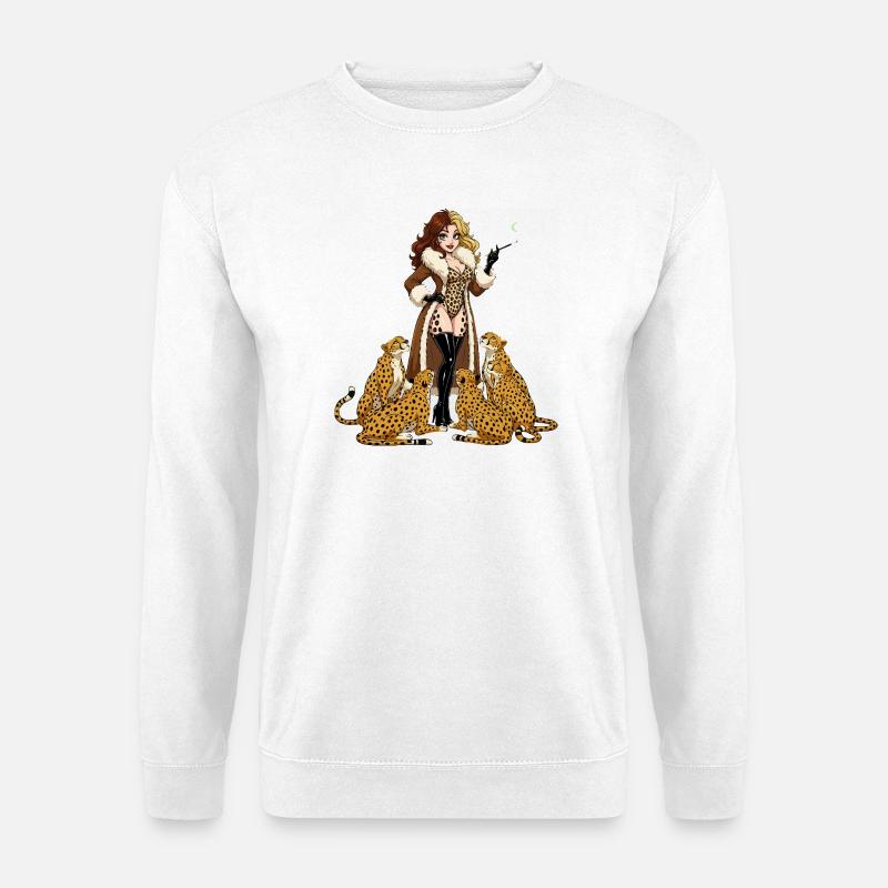Gepard Femme Fatale - Unisex Pullover - Weiß