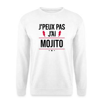 J’peux pas j’ai mojito Humour Apéro - Sweat-shirt Unisexe - blanc - Devant