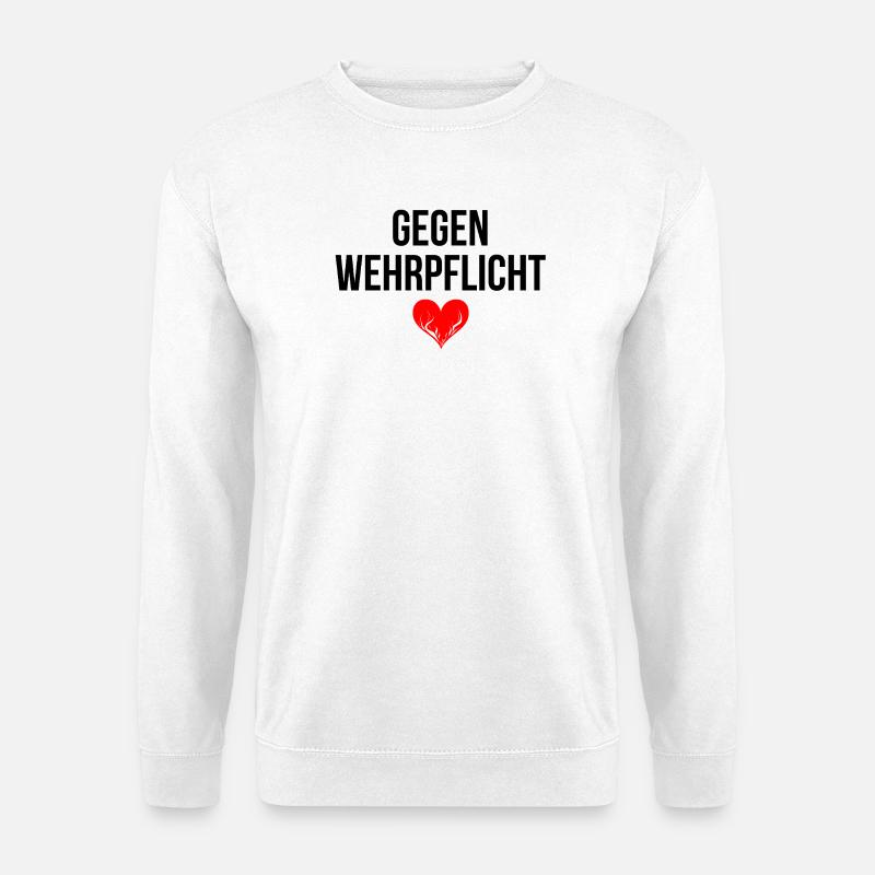 GEGEN WEHRPFLICHT - Unisex Pullover - Weiß