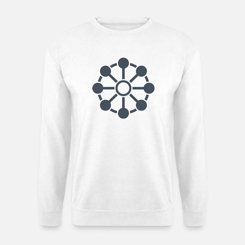 Zentraler Netzstern - Unisex Pullover - Weiß