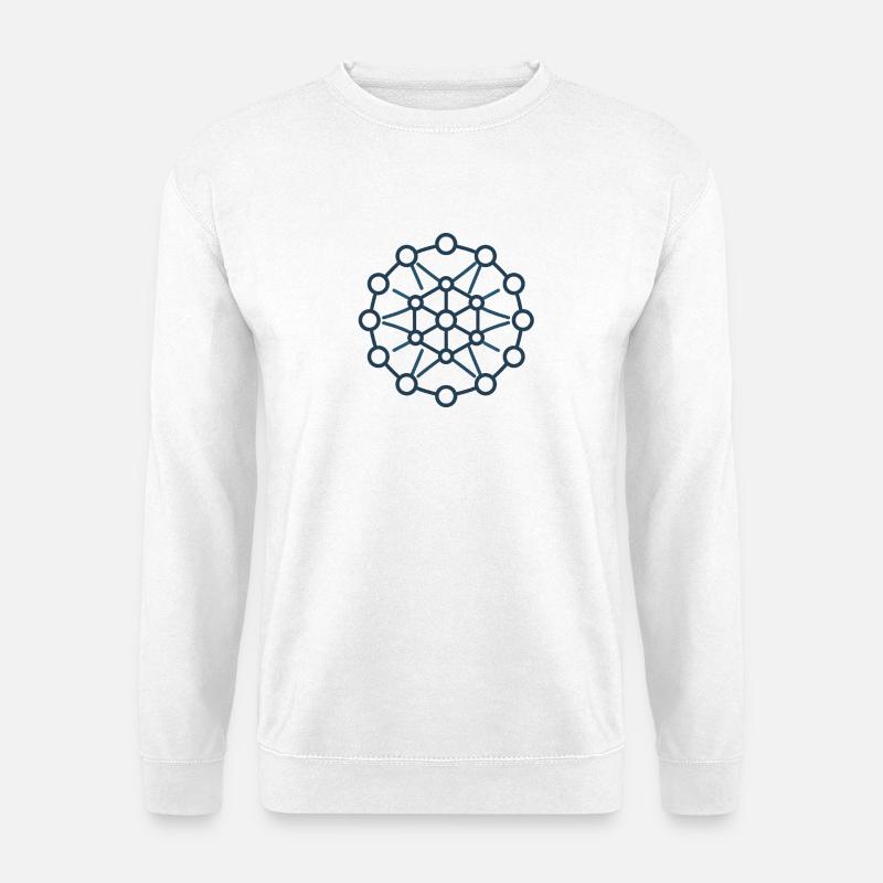 Netzwerk Knotenstern Muster - Unisex Pullover - Weiß