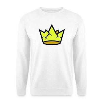 Broken Crown Grunge Cracked Vector - Unisex Sweatshirt - white - Front