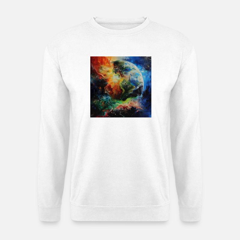 Erde im Farbenzauber - Unisex Pullover - Weiß