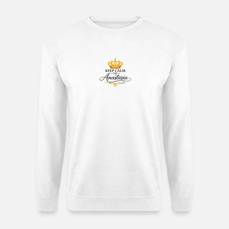 Keep Calm Anastasia Krone - Unisex Pullover - Weiß