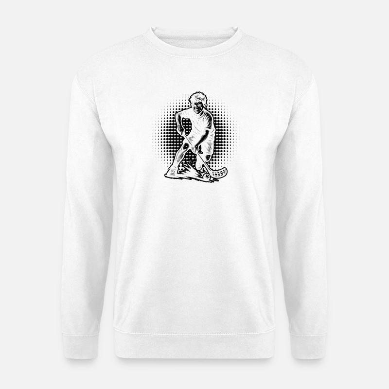 Charakterstarkes Floorball Design - Unisex Pullover - Weiß