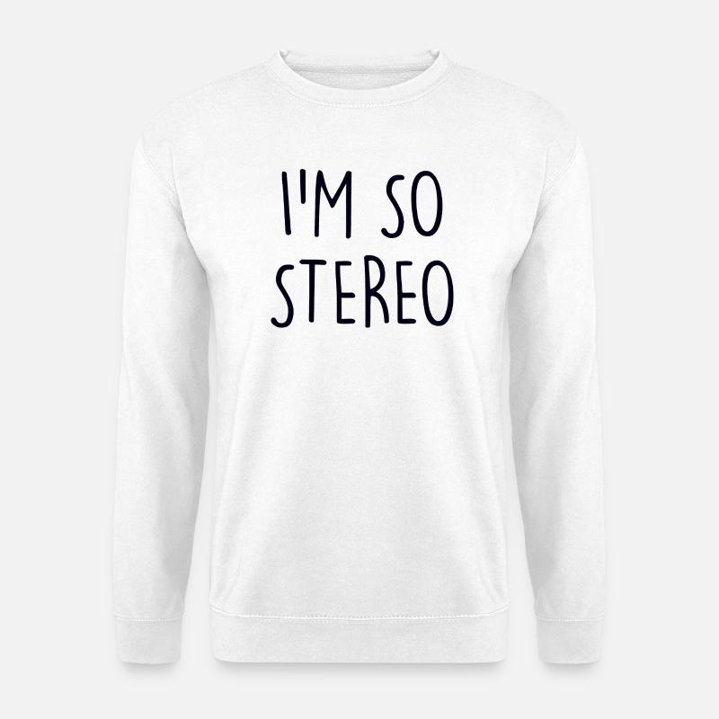 Stereo - Unisex Pullover - Weiß