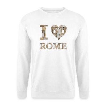 Rom – Ewige Stadt - Unisex Pullover - Weiß - Vorne - Alina (178cm) & Michal (187cm)