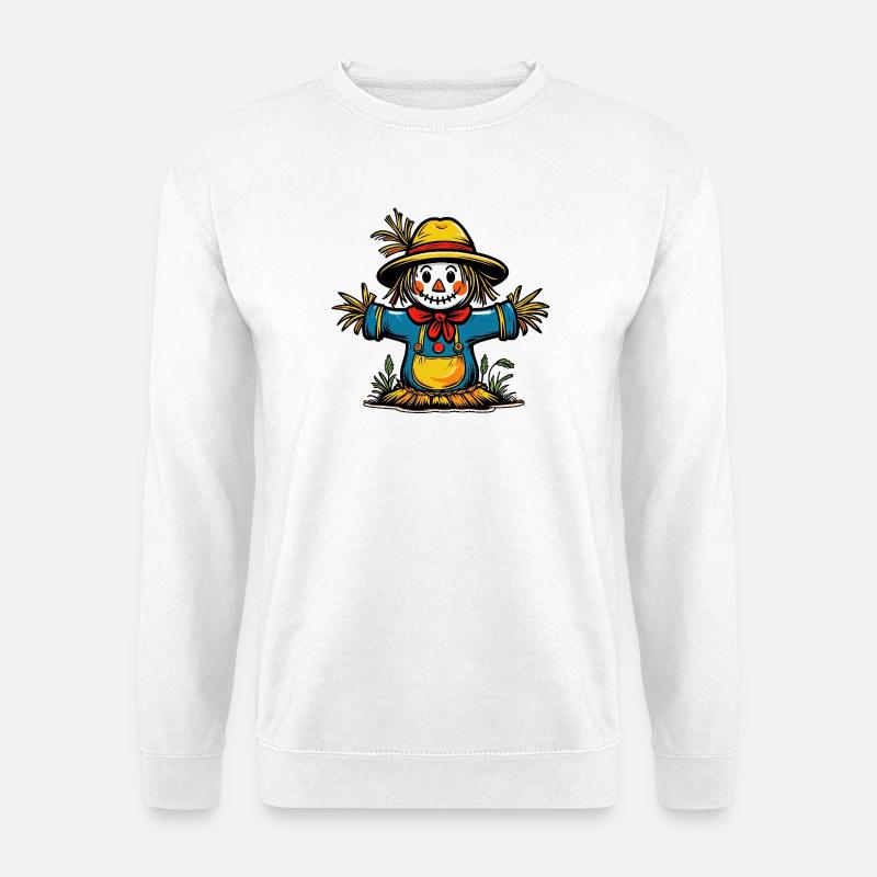 Strohmann Halloween Design - Unisex Pullover - Weiß