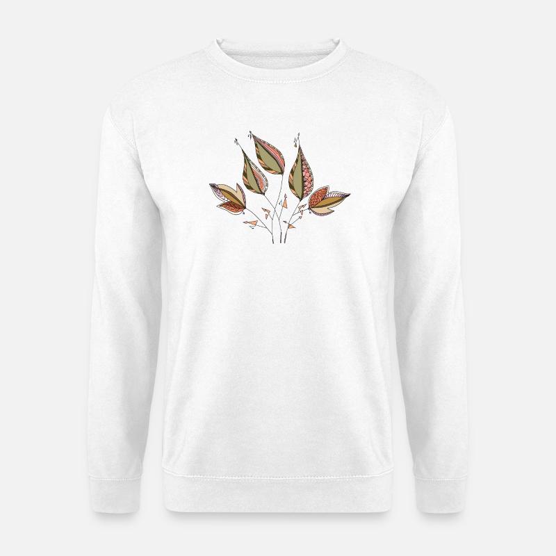 Blätter - Unisex Pullover - Weiß