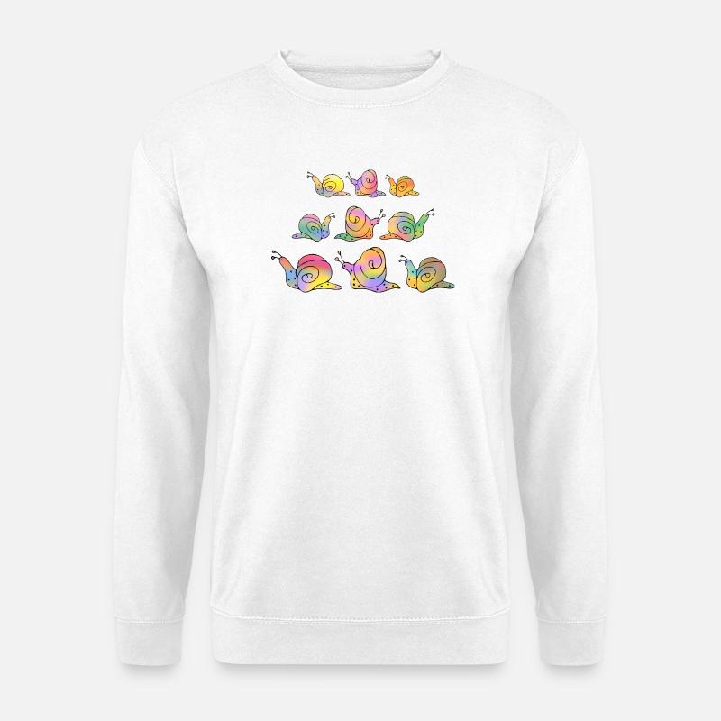 Schnecken - Unisex Pullover - Weiß