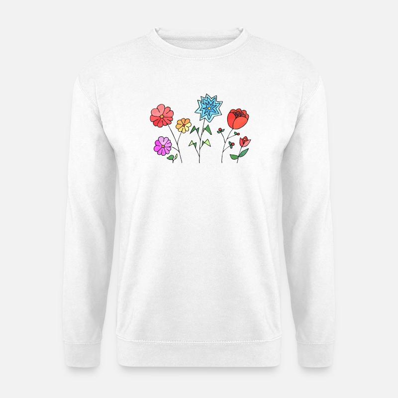 Blumen - Unisex Pullover - Weiß