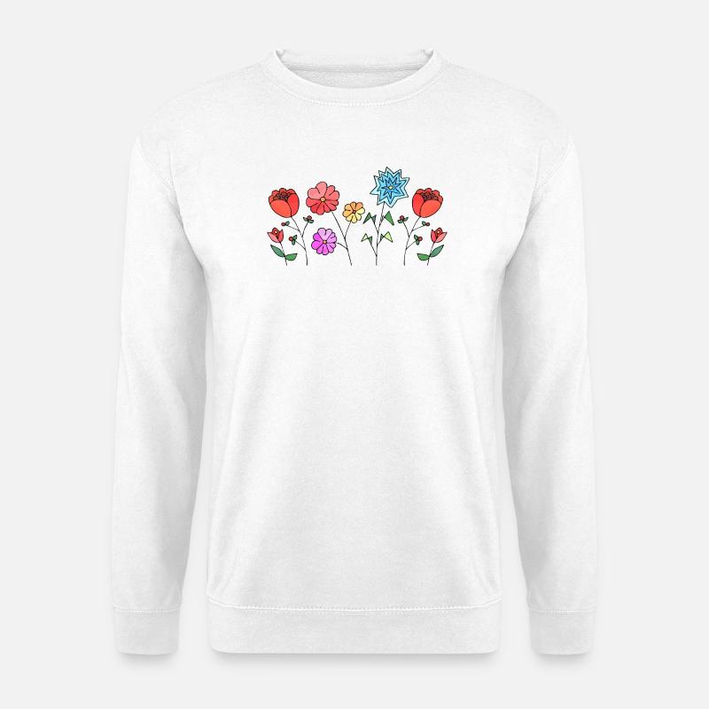 Blumen - Unisex Pullover - Weiß