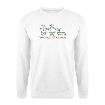 Christmas – Gingerbread Girls & Dachshund Green Line - Unisex Sweatshirt - white - Front