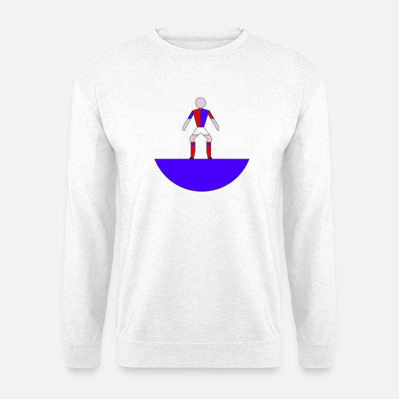 Subbuteo Geometric Hero auf Blue Arc - Unisex Pullover - Weiß