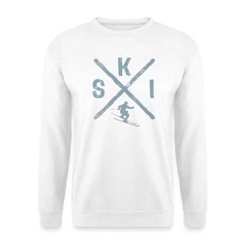 Ski, Après-Ski, Sports d’hiver, Forfaits ski - Sweat-shirt Unisexe - blanc - Devant