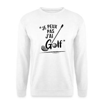 Ich kann nicht, ich habe Golf - Unisex Pullover - Weiß - Vorne