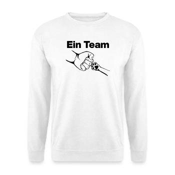 Ein Team – Mensch & Samtpfote, Katzenliebe, Katze - Unisex Pullover - Weiß - Vorne
